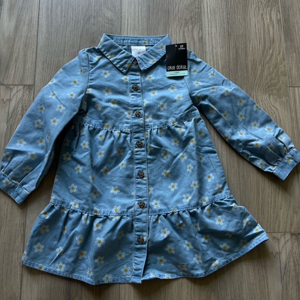 Okie Dokie Blue Floral Dress